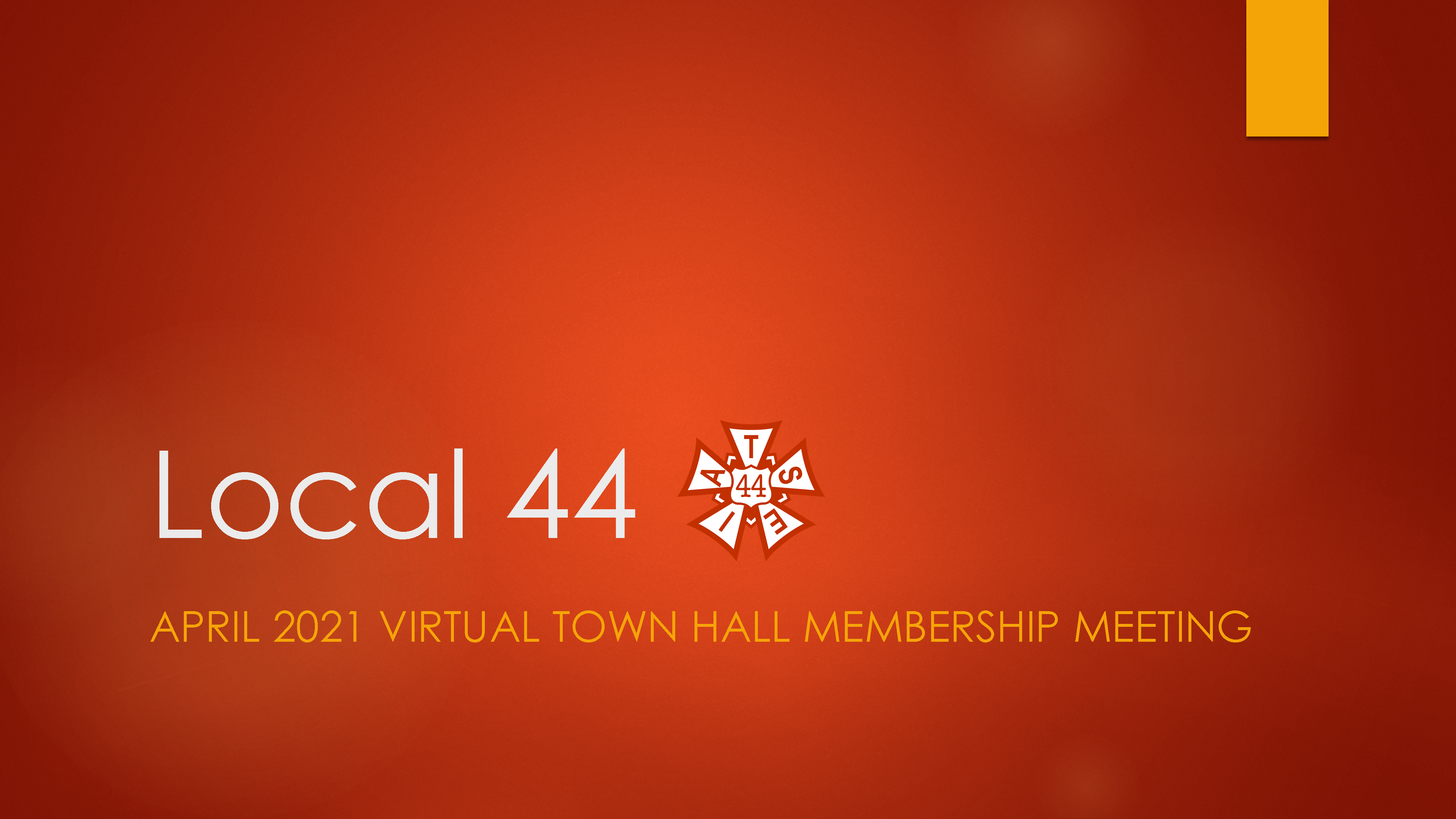 April 2021 Virtual Town Hall Membership Meeting Cover
