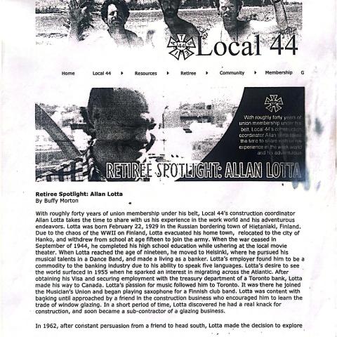 Retiree Spotlight: Allan Lotta